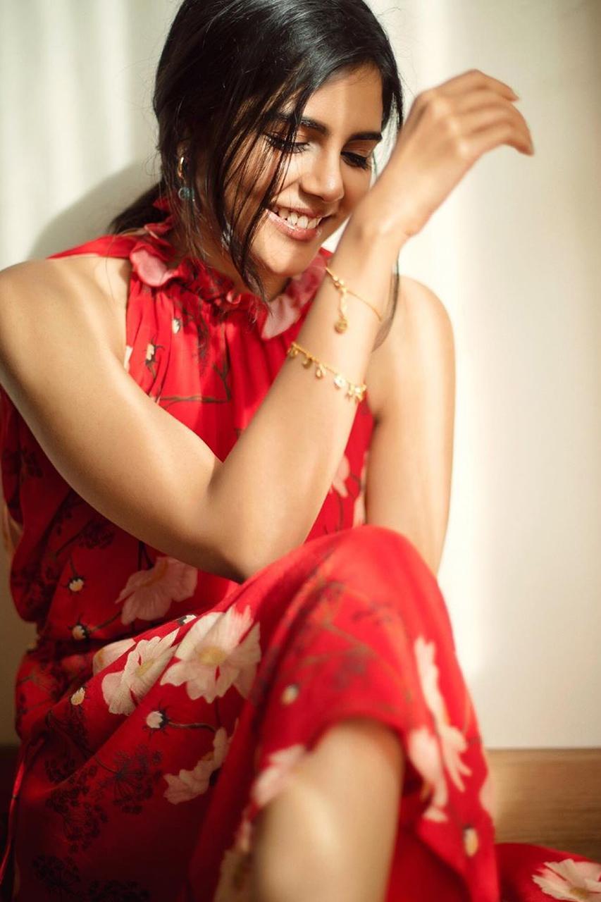 Kalyani Priyadarshan in Stylish Red Modern Dress Photo