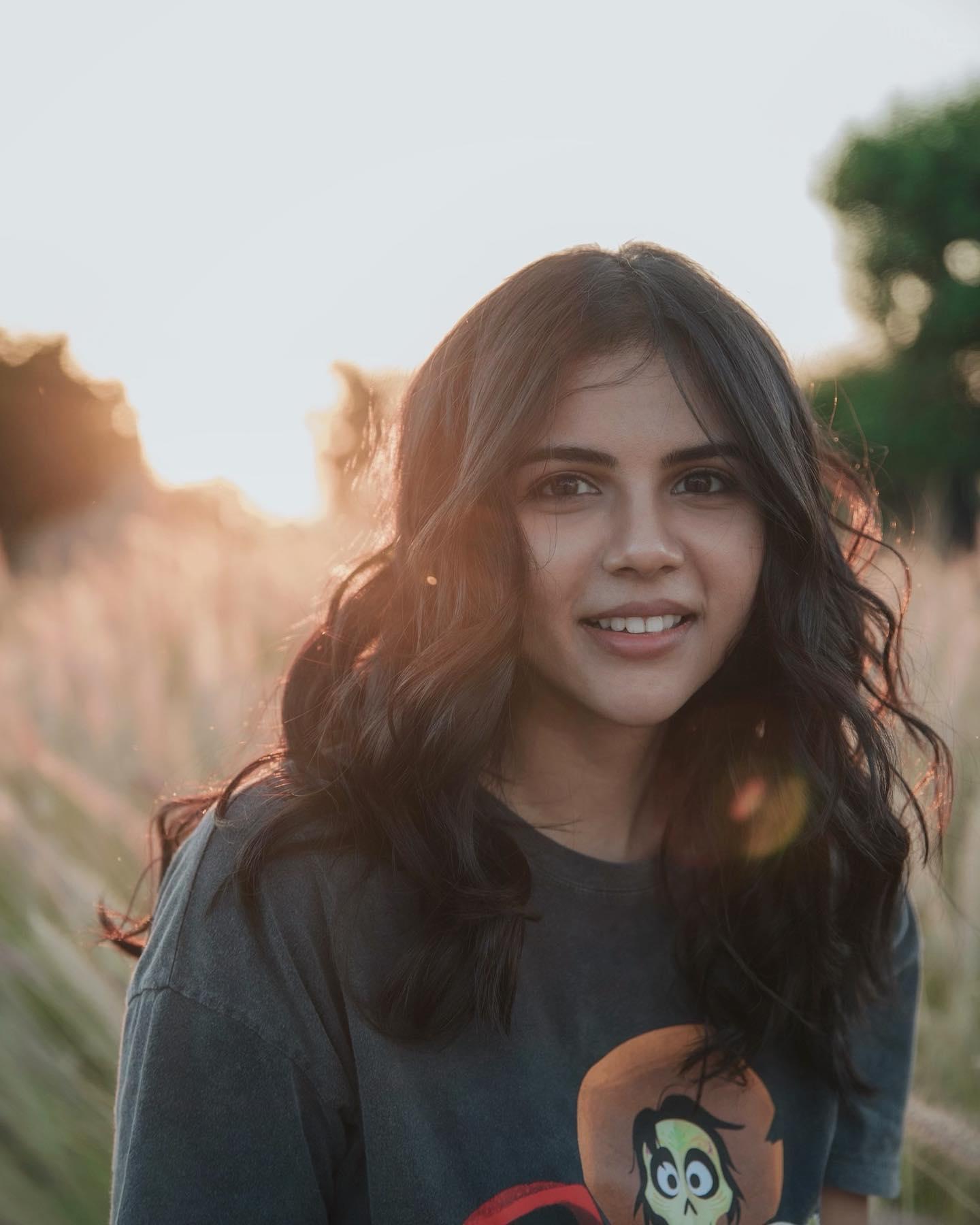 Kalyani Smiling in Casual Wear During Sunset Photography