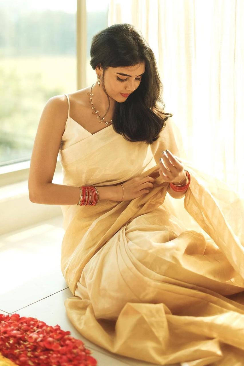 Priyadarshan with Onam Athpookolam and Saree Wallpaper