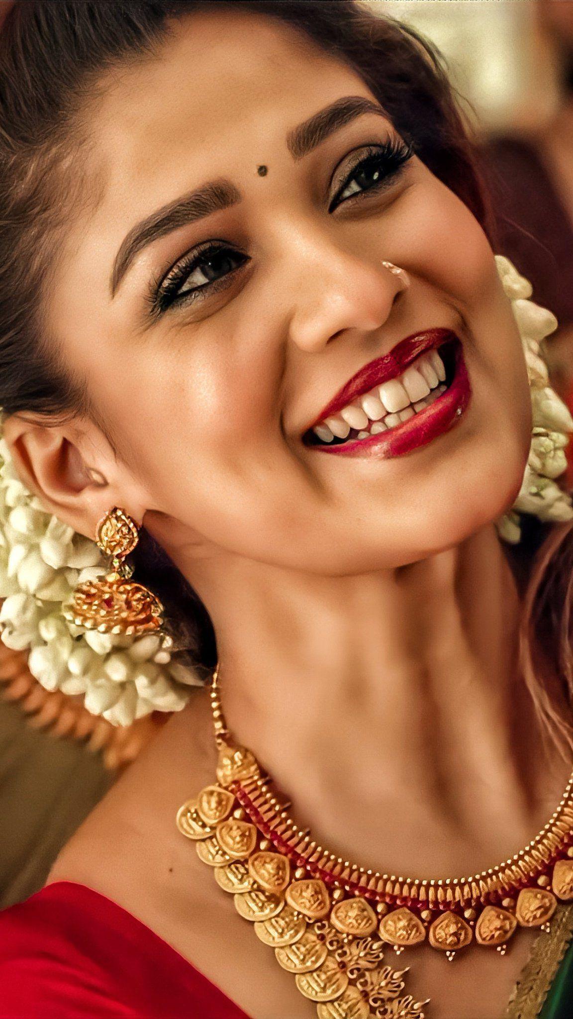 Nayanthara Candid Smile Closeup Hd wallpaper