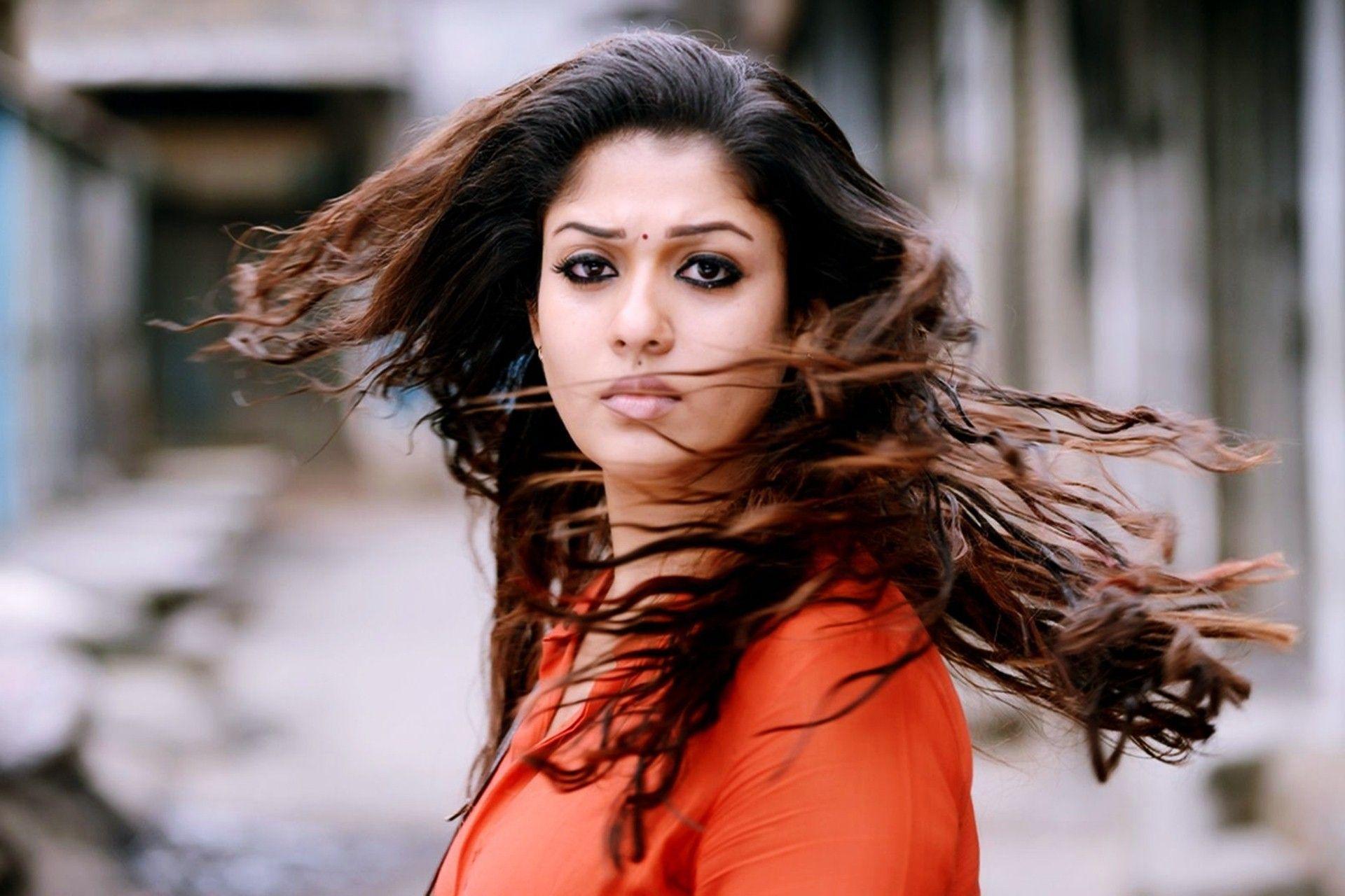 Nayanthara Hair Flying Action Shot Hd Wallpaper