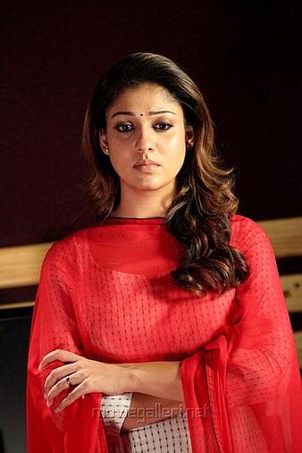 Nayanthara Red Chudi Elegant Hd Wallpaper