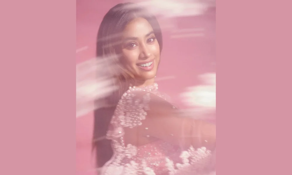 Manish Malhotra's Craftsmanship in Blush Pink Lehenga for Janhvi Kapoor