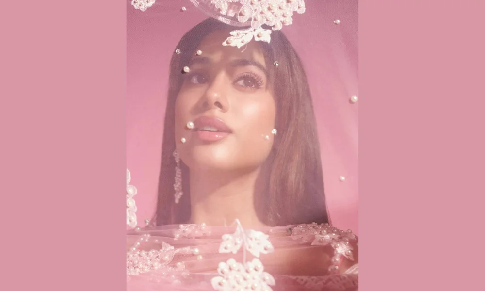 Styling and Accessories in Janhvi Kapoor's Blush Pink Lehenga Look