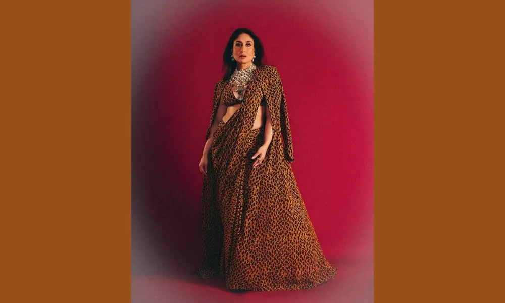 Kareena Kapoor leopard saree