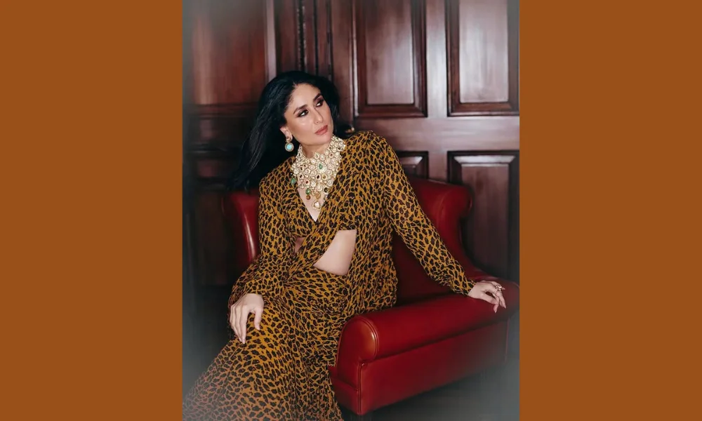 Kareena Kapoor leopard saree