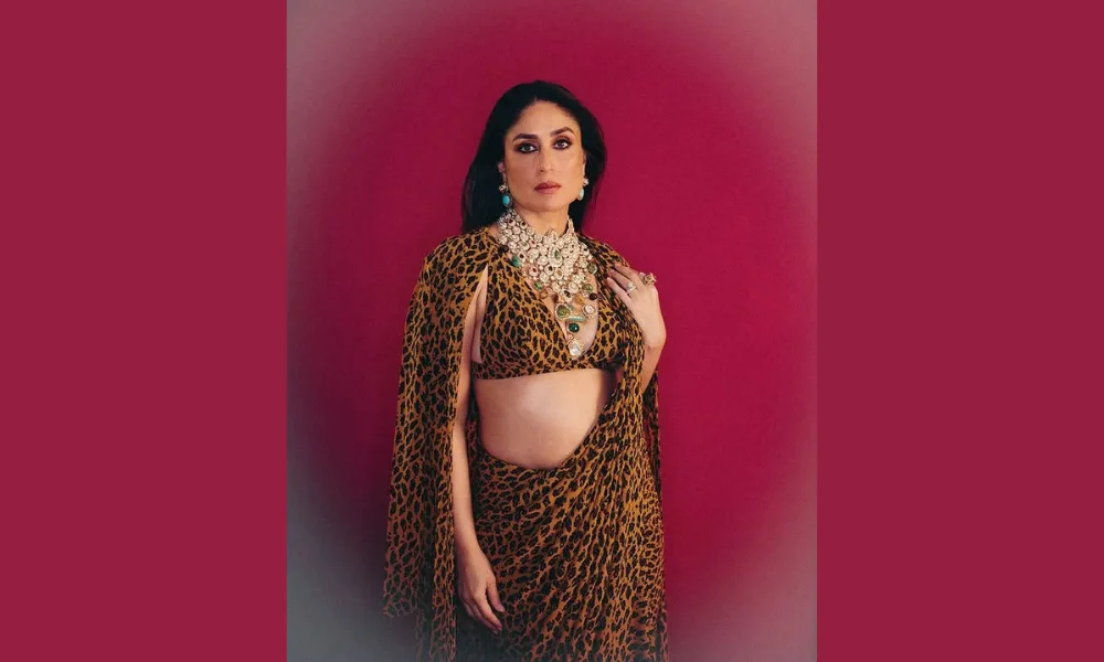 Kareena Kapoor leopard saree