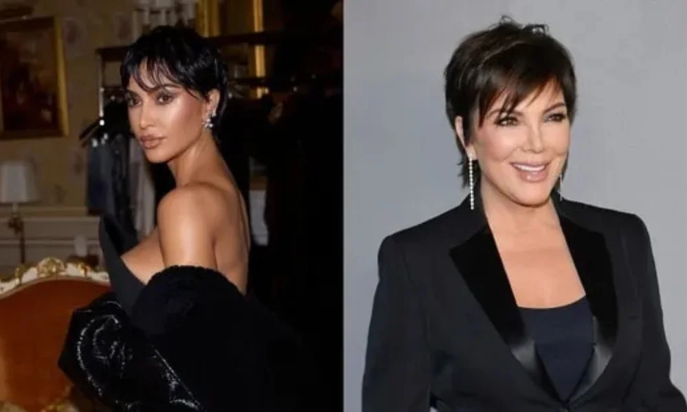 Kim Kardashian pixie haircut Paris Fashion Week