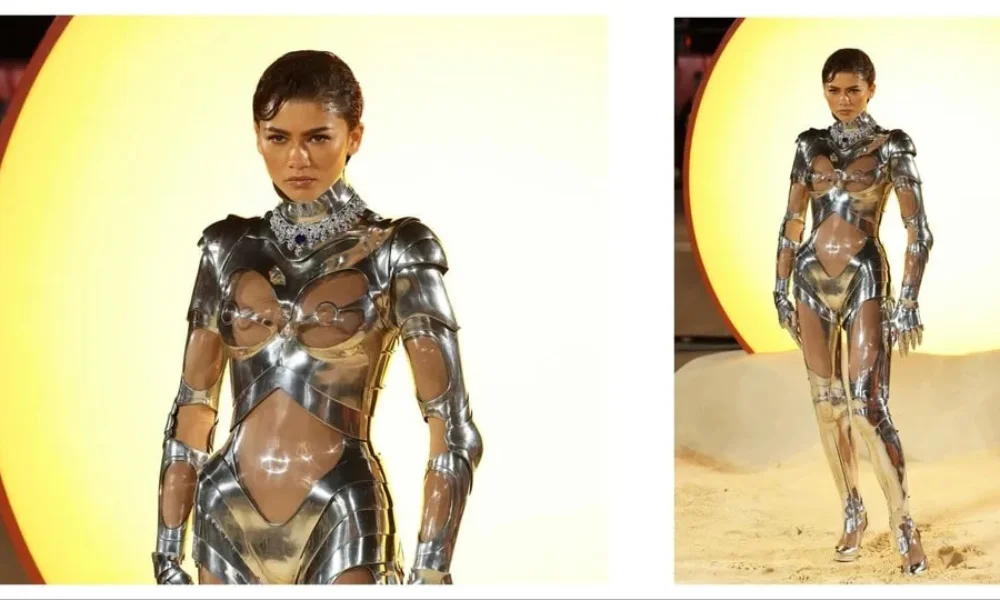 Zendaya chrome robot suit