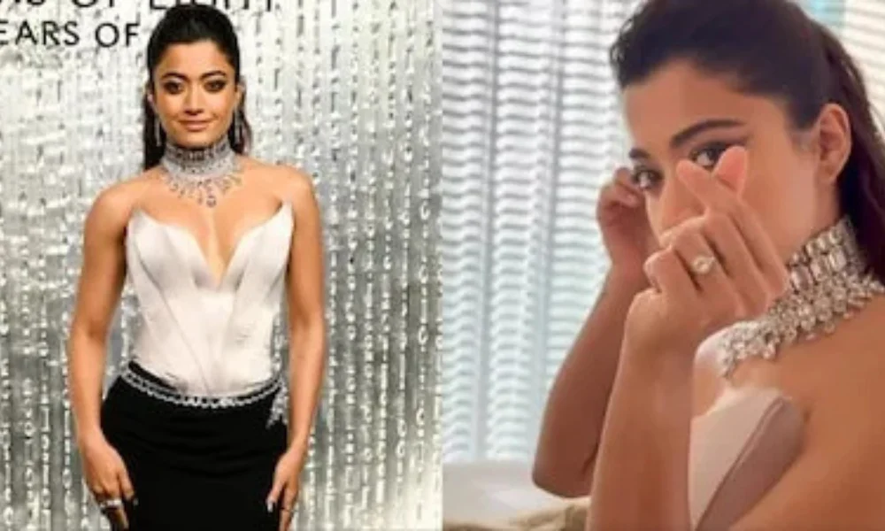 Rashmika Mandanna Swarovski event red carpet