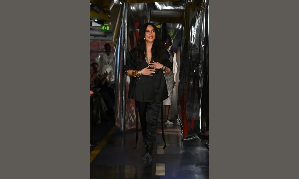 Sonam Kapoor at London Fashion Week 2025 in Anamika Khanna outfit