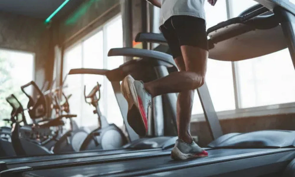 Busy person doing quick workout at home