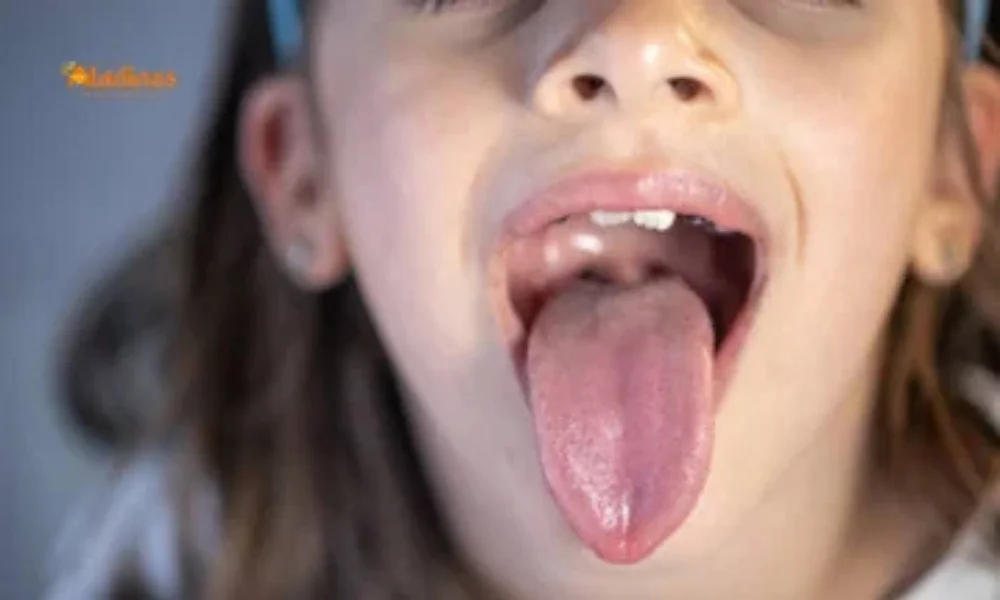Tongue showing various colors and coatings
