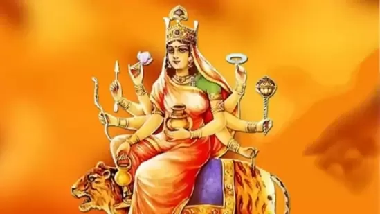 Navratri 2025: 4th Day with Goddess Kushmanda in Yellow