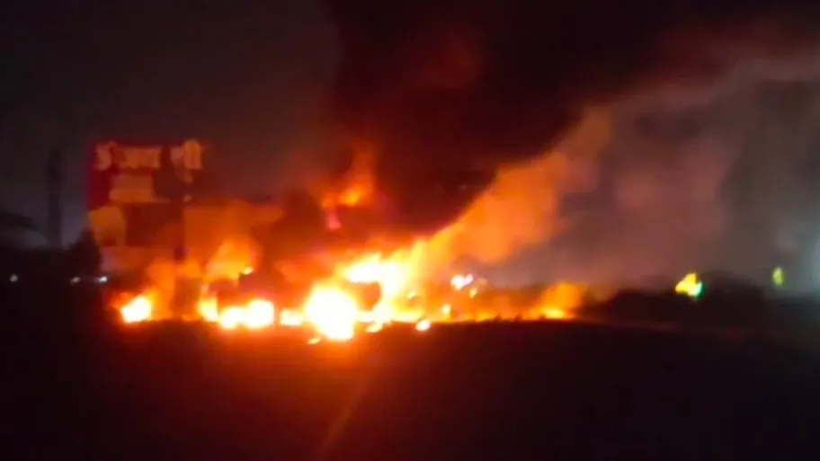 Jaipur Ajmer highway accident LPG explosion