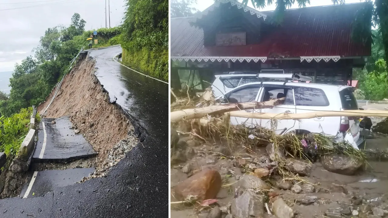darjeeling landslide heavy rain