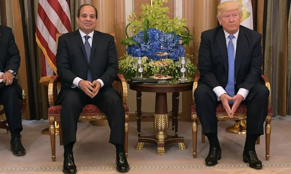 Sharif Trump awkward Egypt summit
