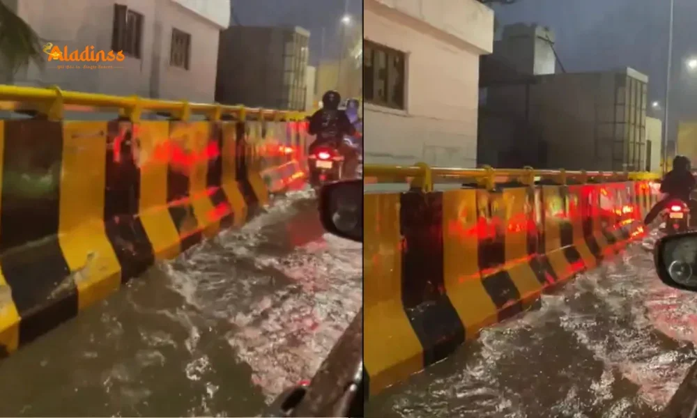 Bengaluru’s Double-Decker Flyover Floods After Heavy Rain