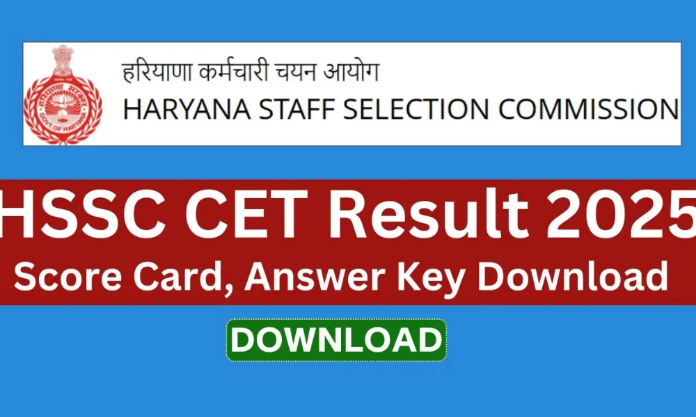 Haryana CET Result 2025 – Check Score, Cutoff and Selection Details