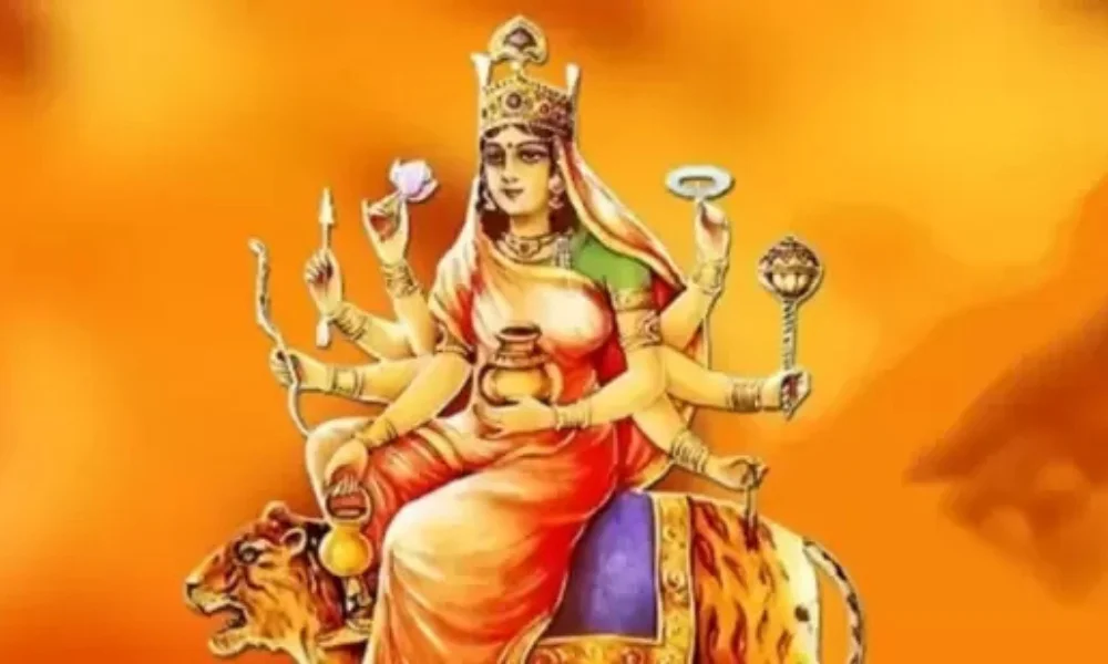 Navratri 2025: 4th Day with Goddess Kushmanda in Yellow