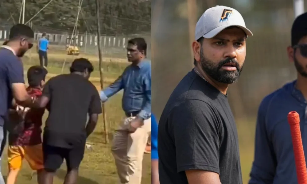 Rohit Sharma Scolds Security for Young Fan