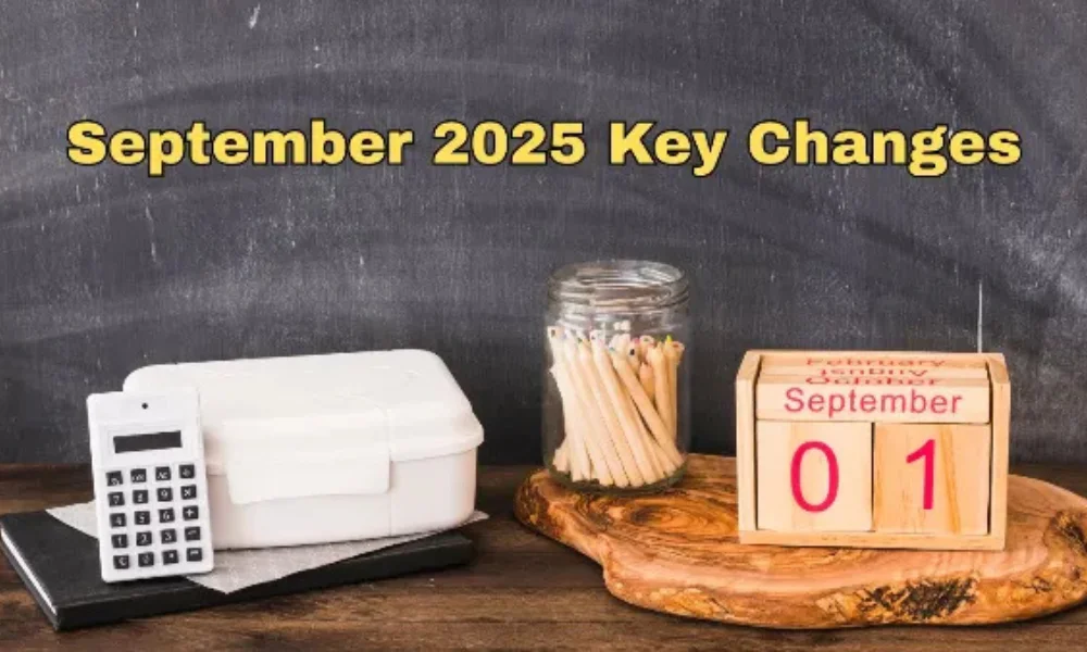September 2025 Financial Changes in India