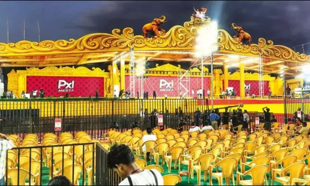 TVK State Convention Preparations in Madurai with Volunteers and Stage Setup