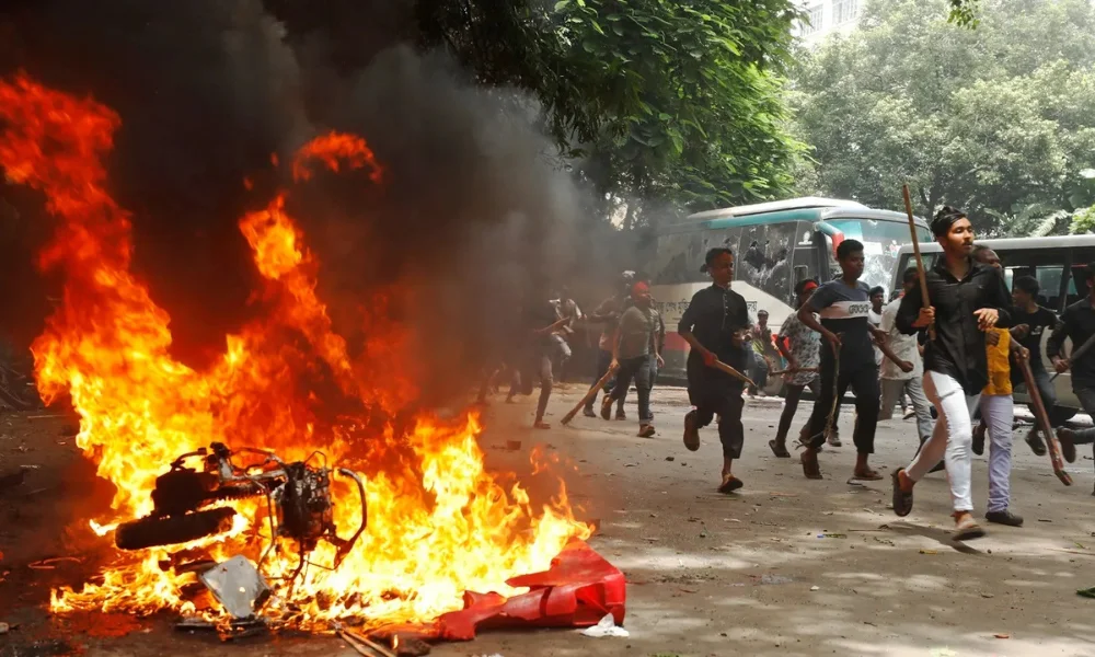 Dhaka protests arson Daily Star Prothom Alo