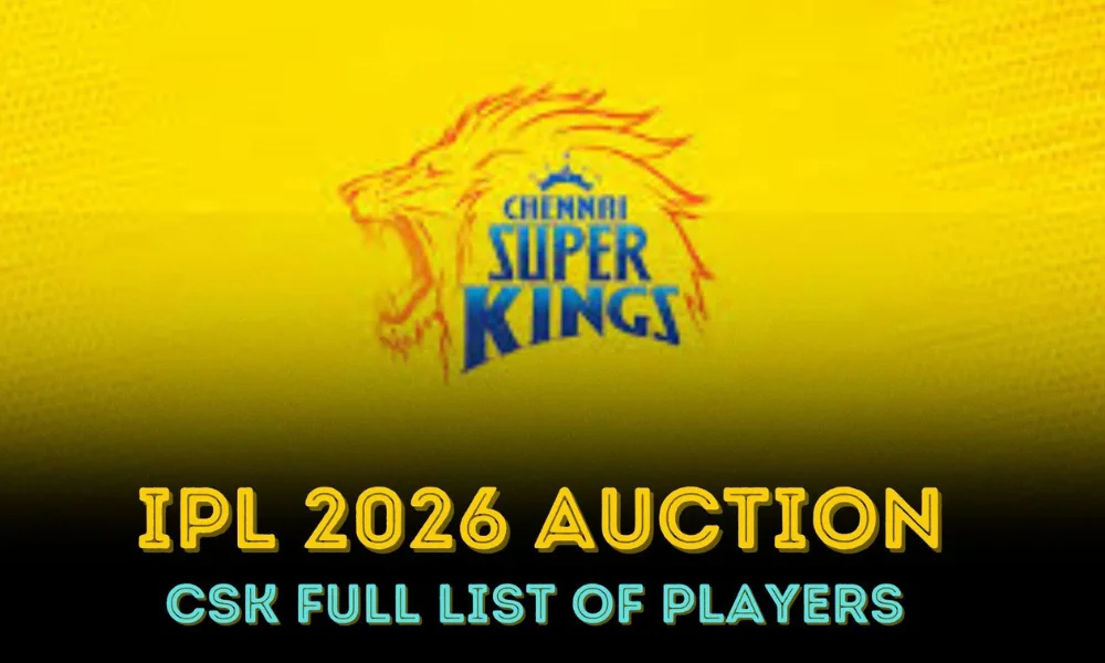 CSK Squad After IPL 2026 Auction