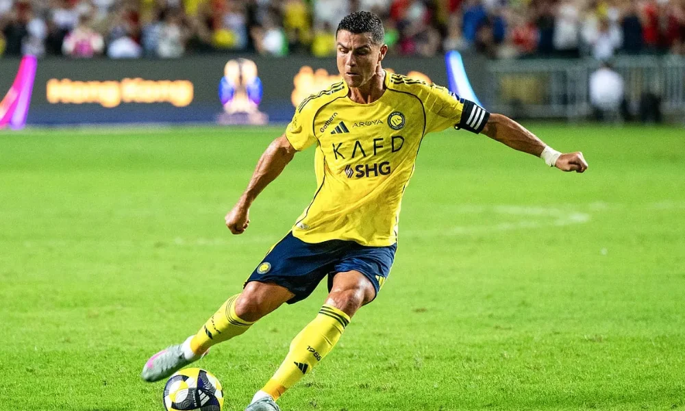 Ronaldo SIUU celebration Al Nassr vs Al Wahda