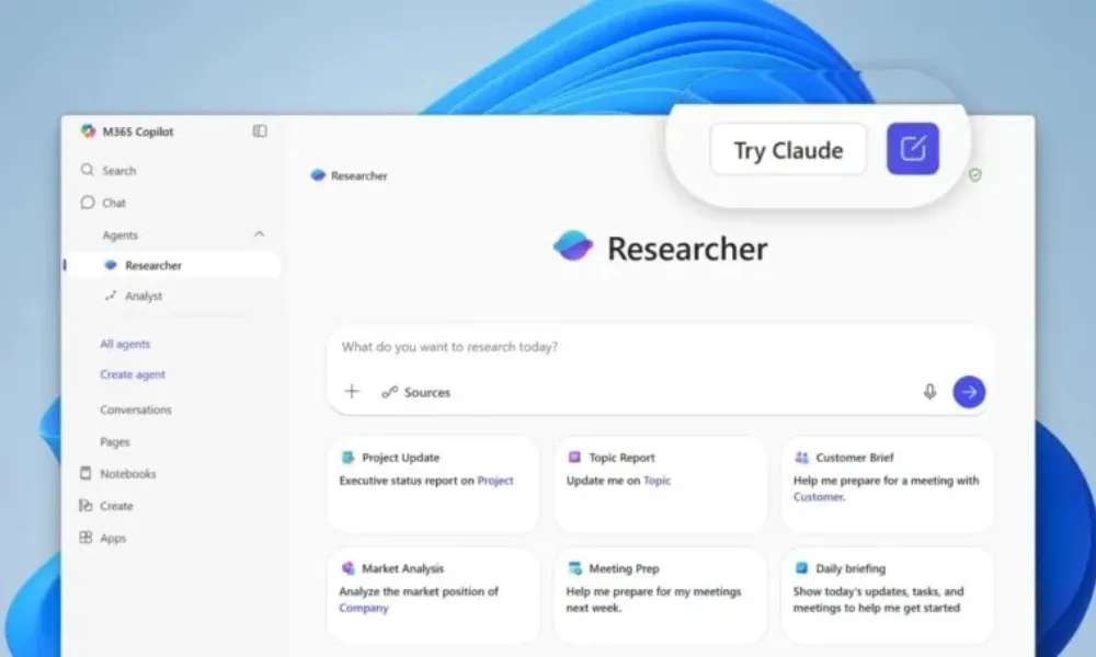 Microsoft Copilot Claude AI integration announcement