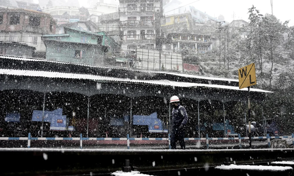 Darjeeling winter mountain view