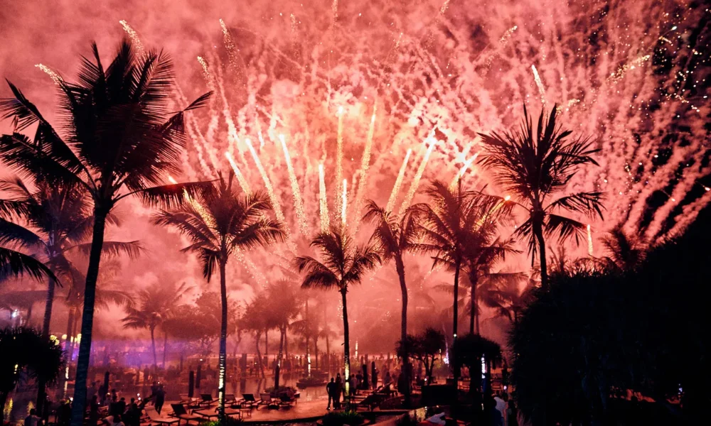 Bali New Year Beach Party Celebration