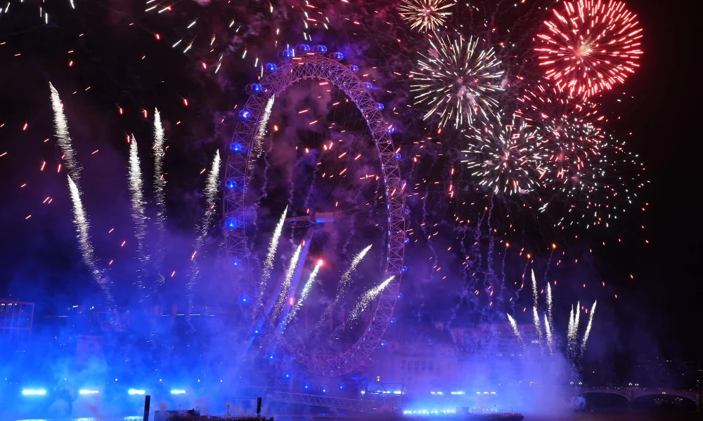 London New Year Fireworks Thames