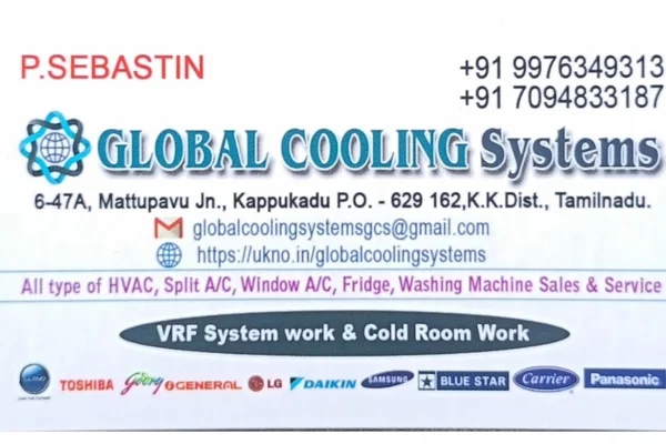 Image of: Global Cooling Systems in Marthandam