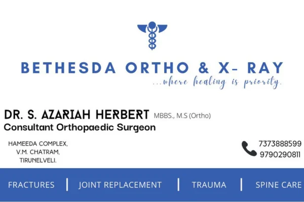 Image of: Bethesda Ortho Clinic in Maharaja Nagar Tirunelveli