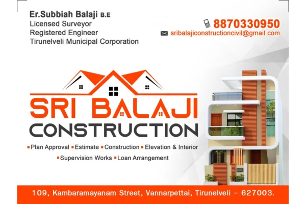 Image of: Sri Balaji Construction Trusted Builders in Tirunelveli