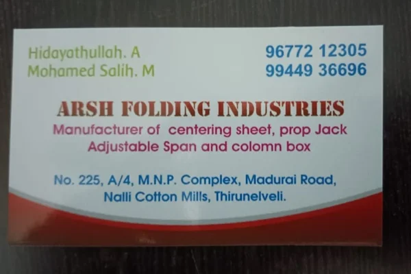 Image of: Arsh Folding Industries Durable Folding Solutions Manufacturer