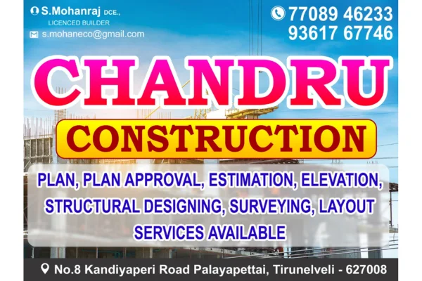 Image of: Chandru Construction Expert Construction And Engineering Services in Palayapettai