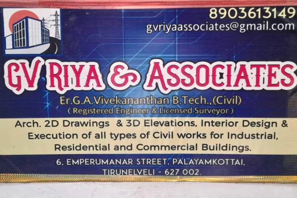 Image of: GV Riya & Associates Expert Interior Design And Civil Works in Tamil Nadu