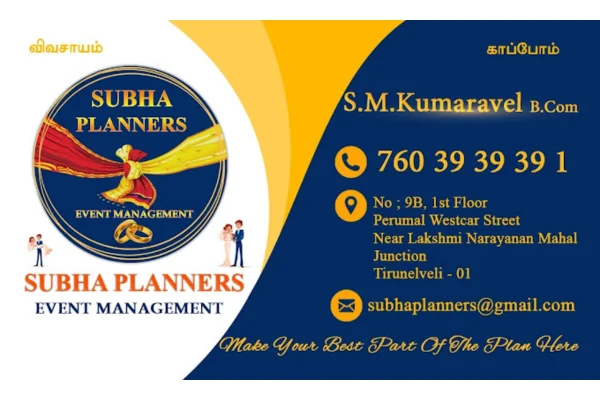 Image of: Subha Planners Event Management Best Event Planners in Tirunelveli