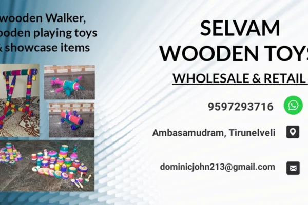 Image of: Selvam Wooden Toys Best Wooden Toys in Ambasamudram