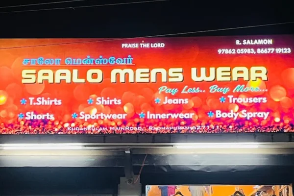 Image of: Saalo Mens Wear in Radhapuram