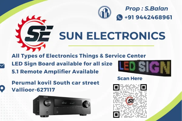 Image of: Sun Electronics And Service Center Valliyur  Expert Repairs