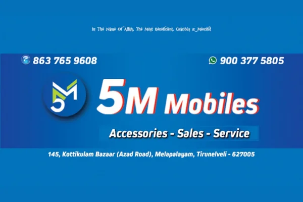 Image of: 5M Mobiles Tirunelveli Mobile Accessories Sales and Service