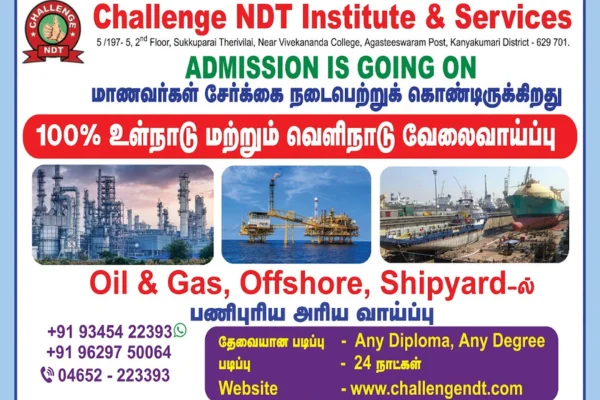 Image of: Challenge NDT Institute Kanyakumari NDT Training and Services