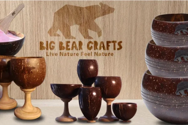 Image of: BIG BEAR Crafts Coconut Shell Wooden Soapstone Products Nagercoil