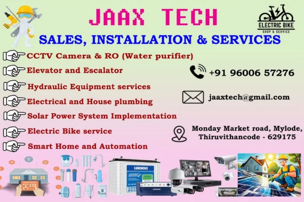 Image of: Jaax Tech Electrical Installation Service Thiruvithankodu