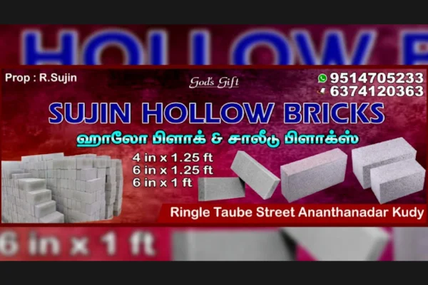 Image of: Sujin Hollow Bricks in Ananthanadarkudy Karavilai