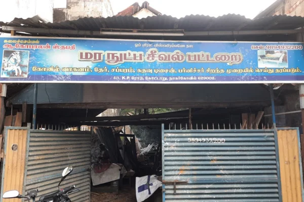 Image of: Gopalan Sthapathi Wood Carving Workshop Nagercoil Traditional Designs